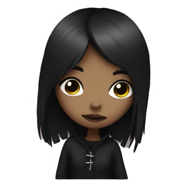 Goth girl with the flu sticker