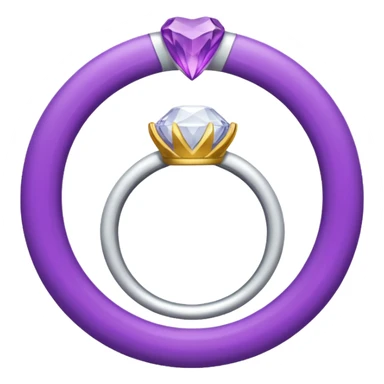 anel de casamento branco e roxo sticker