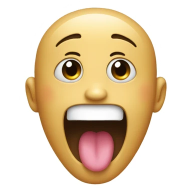 face with tongue out and feet sticker