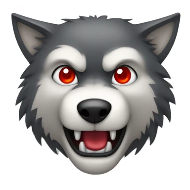 vicious wolf with red eyes sticker
