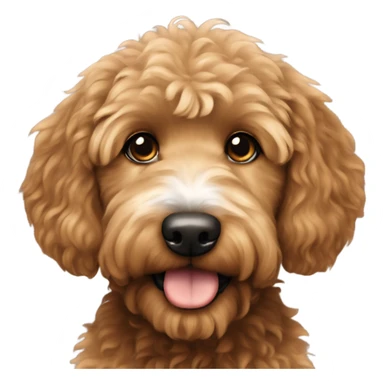 Brown tri color golden doodle  sticker