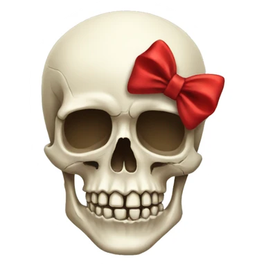 skull with a bow on it sticker