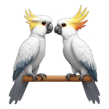 Cockatoo with Cockatiel sticker