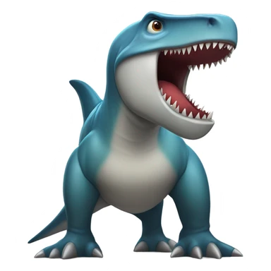 Shriek as a shark dinosaur  sticker