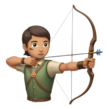 un archer qui touche une cible sticker