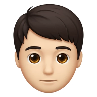 male hair without face sticker