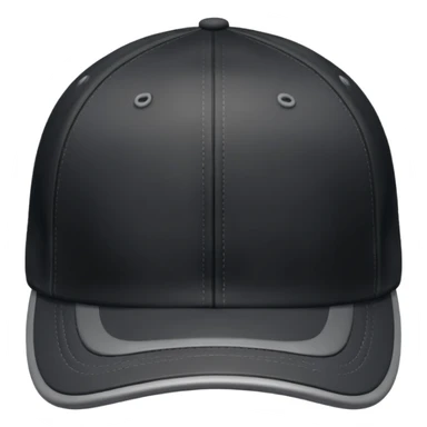an ios genmoji for a black baseball cap (no logo) sticker
