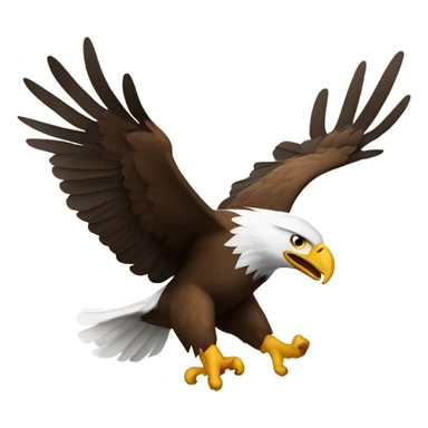 An eagle taking a poop sticker