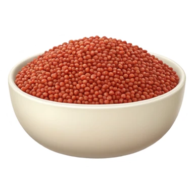 A bowl of realistic red and white quinoa sticker