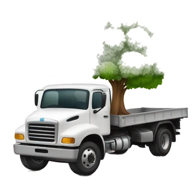 Truck with a tree in the back sticker
