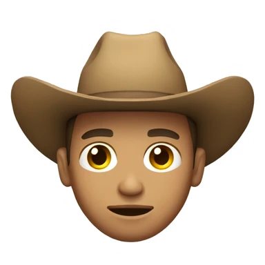 Light-skinned cowboy in desert sticker