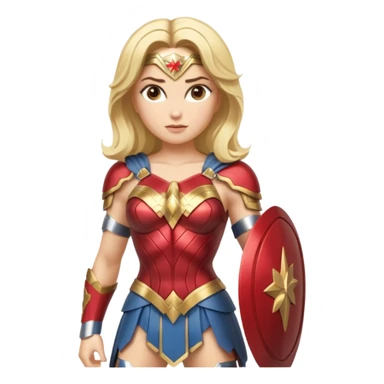 blonde Wonder Woman full body pose sticker