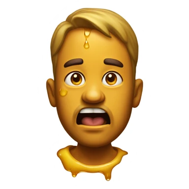 guy throwing up honey  sticker