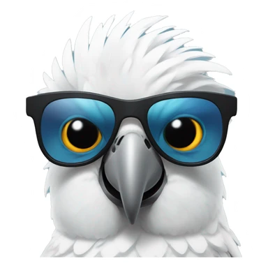 Cockatoo with sunglasses sticker