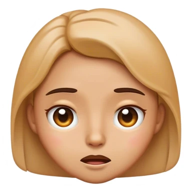 cute, lovely, pretty but exhausted face emoji  sticker