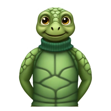 Turtle with turtleneck shirt  sticker