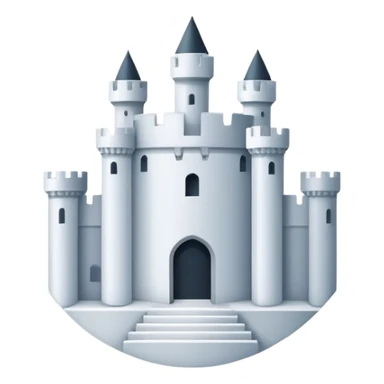 flat minimalist icon of a circle with crenellations sticker