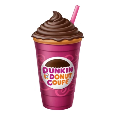 Mocha raspberry iced coffee Dunkin’ Donuts sticker
