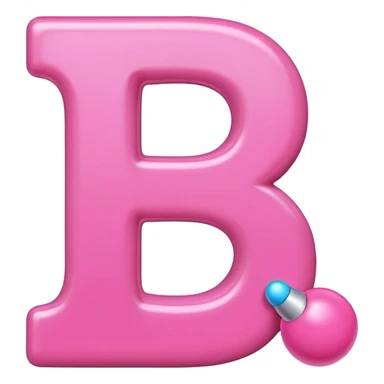 pink letter D emoji sticker