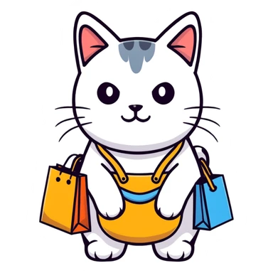 cat with bags under its eyes sticker
