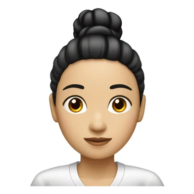 Chica china con el pelo liso, largo y negro.  sticker