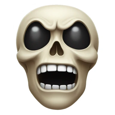 skull loudly crying sticker