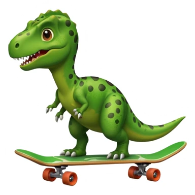 Dinosaur on a skateboard sticker