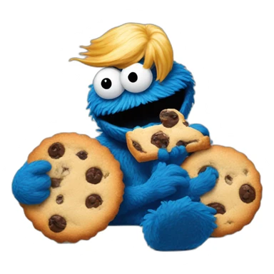 cookie monster eats trump sticker