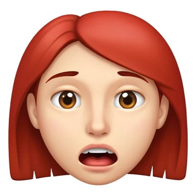 face biting its lip, looking uncertain and cautious sticker