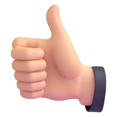 thumbs up hand sticker