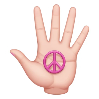 Peace sign with pinky up sticker