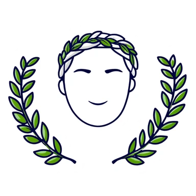Greek person with laurel wreath sticker