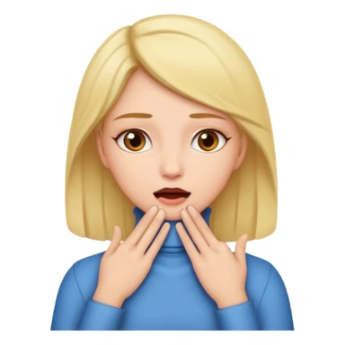 women with hands over her throat  sticker