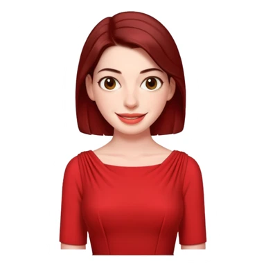 Anne Hathaway in red dress, cute sticker