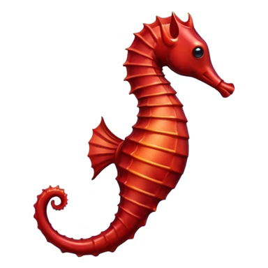 dark red seahorse sticker