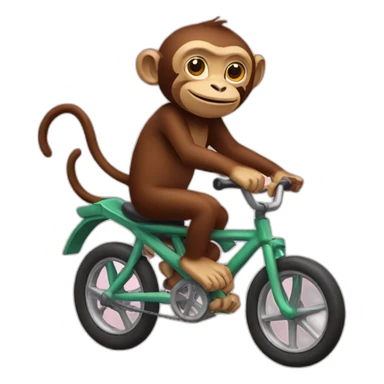 Monkey-riding-a-bike sticker