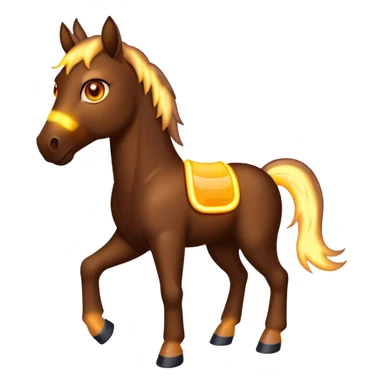 Electric Horse with glowing eyes (additional legs - negative) sticker