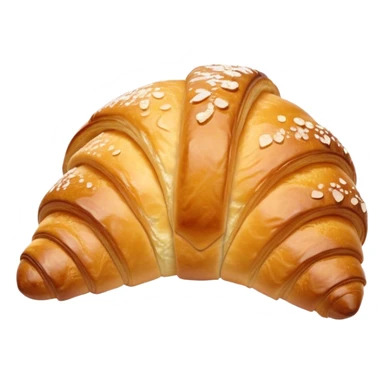 Cinematic Realistic Rustic French Croissant Pastry Emoji, depicted as a flaky, buttery crescent with delicate, layered textures and a slight, intentional char along the edges that imparts a rustic, artisanal charm. The golden, crispy exterior shows a hint of burnt nuance, rendered with warm, inviting lighting and exquisite detail to capture its time-honored, imperfect perfection. sticker