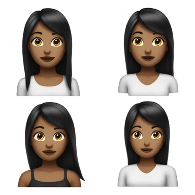 avatar girl with black hair sticker