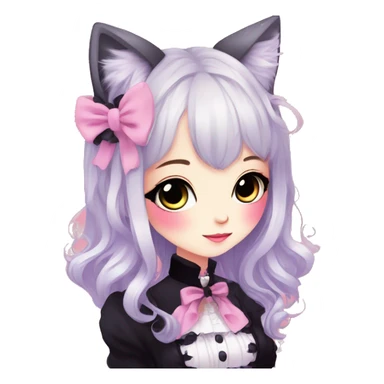 Gorgeous Edgy Kawaii Lolita Gradient Beautiful Anime Emo CatLady sticker