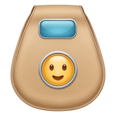 ostomy bag in beige with a circle in the middle. no liquids or smileys. keep it very clean and medical sticker