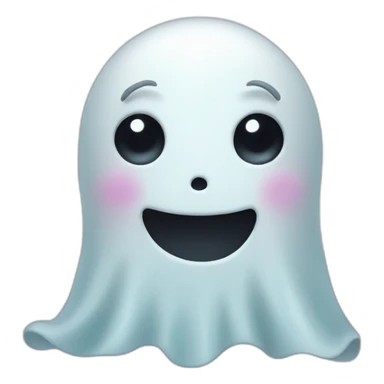 Rubber cute ghost sticker