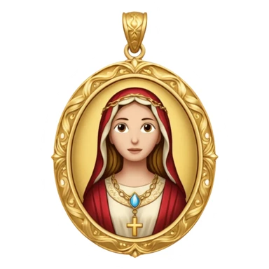 Mary Magdalene pendant solid gold sticker