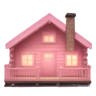 light pink cabin  sticker