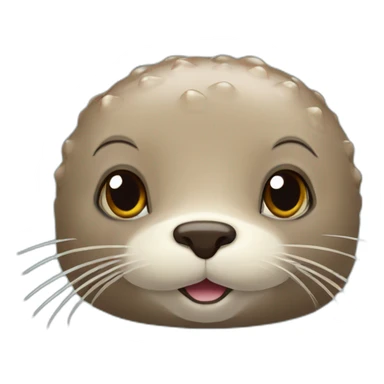 loutre avec coquillage sticker