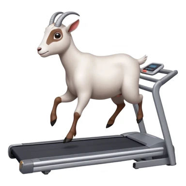 Goat on a treadmill  sticker