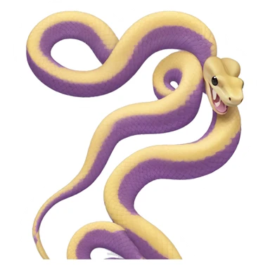Pastel yellow and pastel purple ball python snake sticker