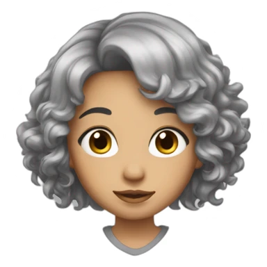 mmamie cheveux gris sticker