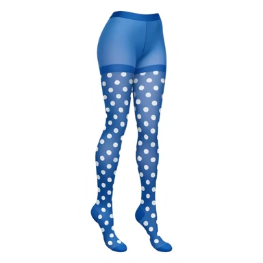 Blue tights with polka dots sticker