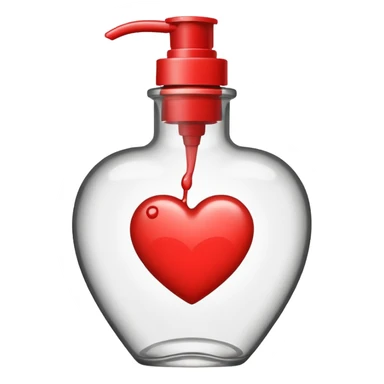 Heart shaped foundation bottle  sticker